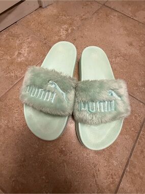 Fenty puma fur slides